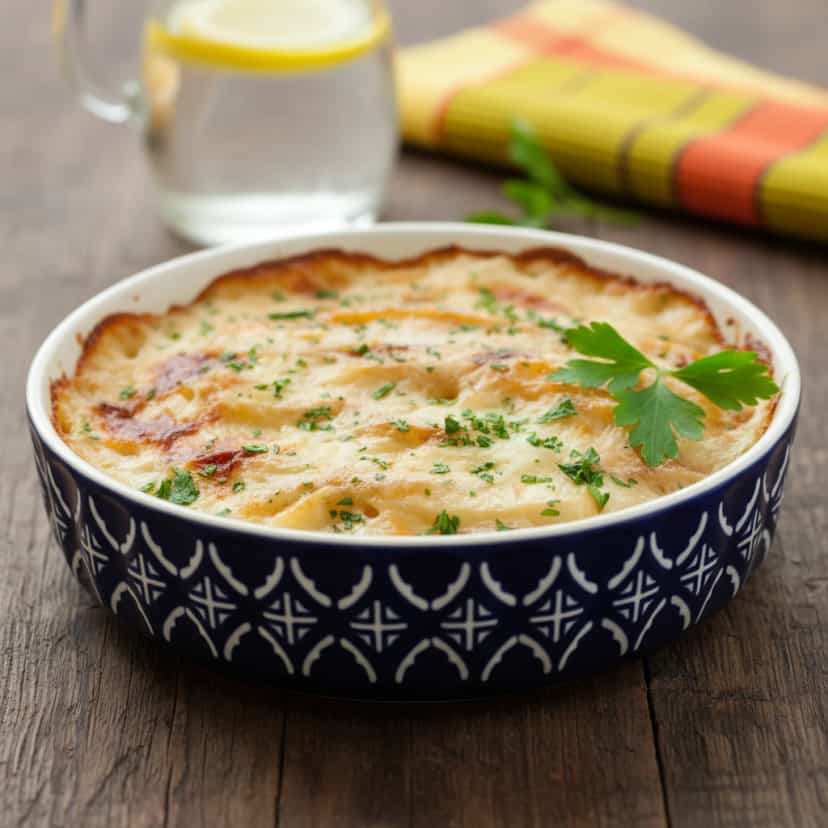 Foto deliciosa de Couve-flor Gratinada pronta para servir - Almoço & Jantar