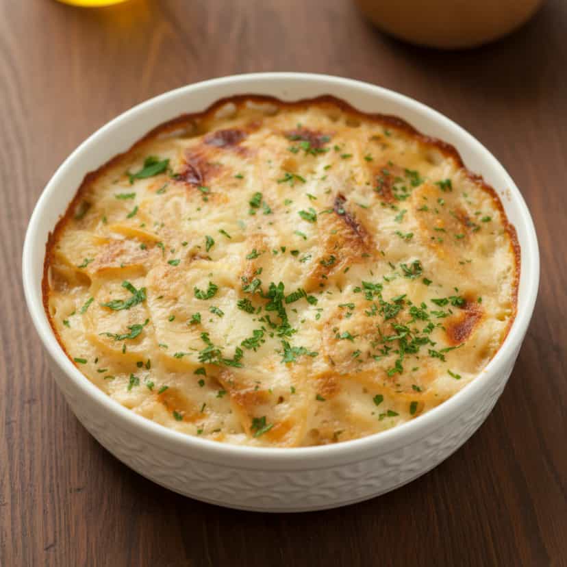 Foto deliciosa de Couve-flor Gratinada pronta para servir - Almoço & Jantar