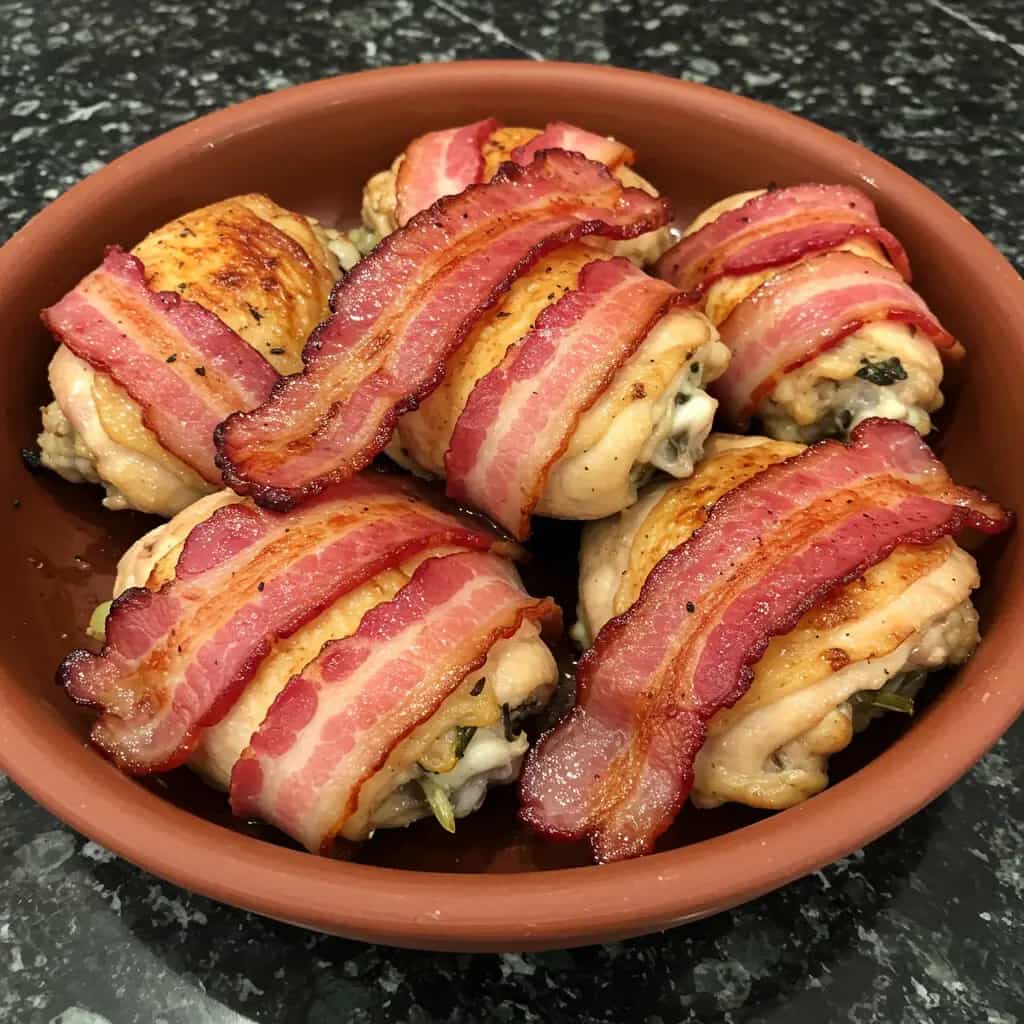 Coxas de Frango ao Bacon