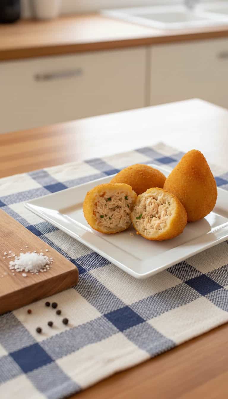 Foto deliciosa de Coxinha Cremosa de Frango pronta para servir - Salgadinhos