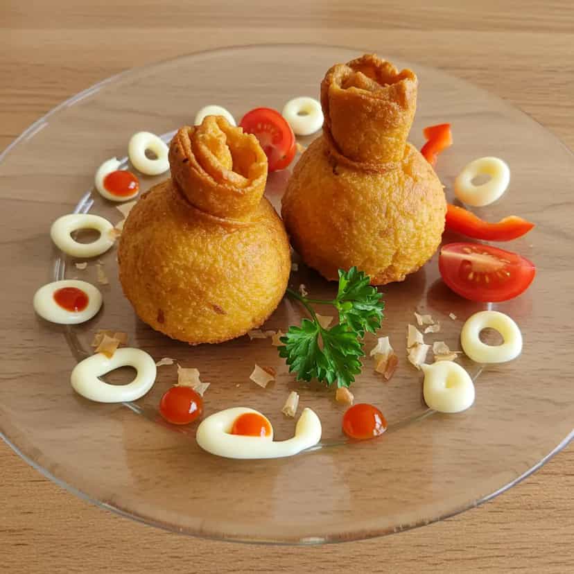 Foto deliciosa de Coxinha de Batata Cremosa pronta para servir - Salgadinhos