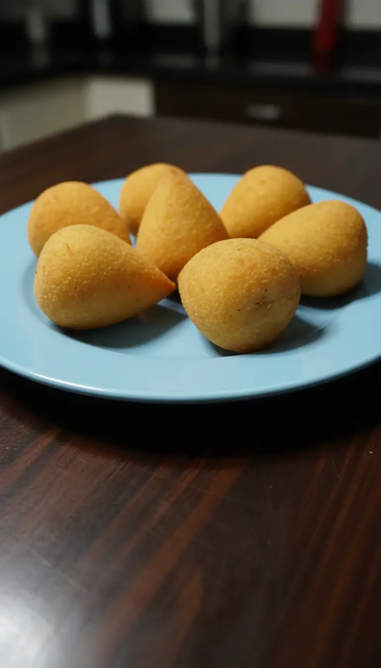 Foto deliciosa de Coxinha de Batata Cremosa pronta para servir - Salgadinhos