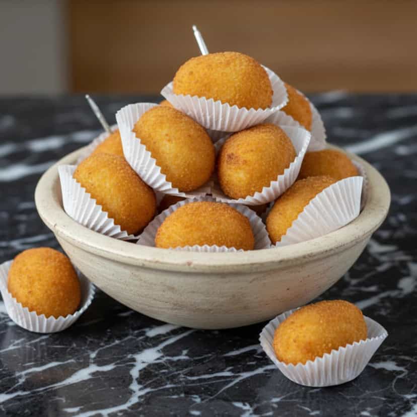 Foto deliciosa de Coxinha de Creme de Queijo pronta para servir - Salgadinhos