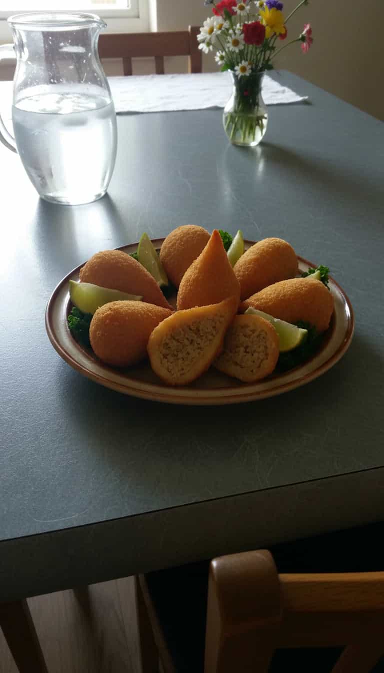 Foto deliciosa de Coxinha de Frango pronta para servir - Salgadinhos