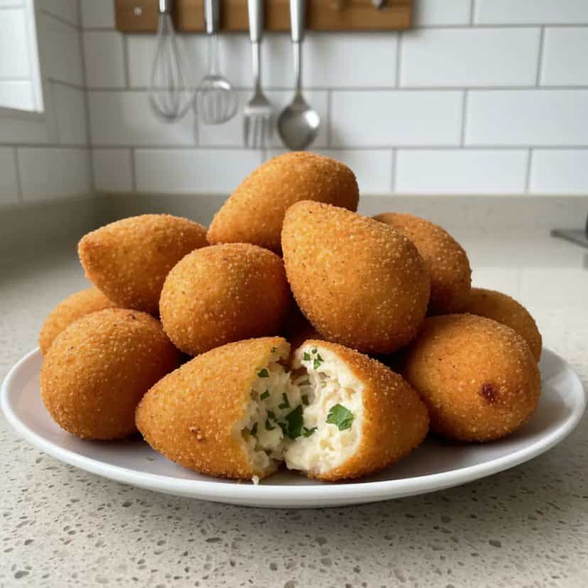 Foto deliciosa de Coxinha de Frango Cremosa pronta para servir - Lanches de Padaria