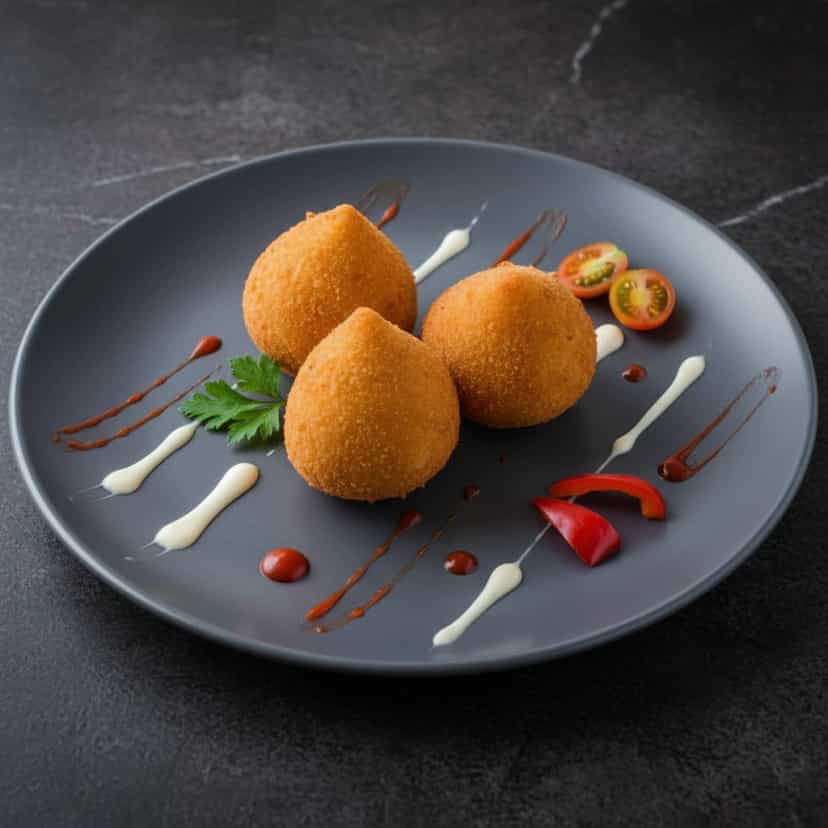 Foto deliciosa de Coxinhas Cremosas de Batata pronta para servir - Salgadinhos