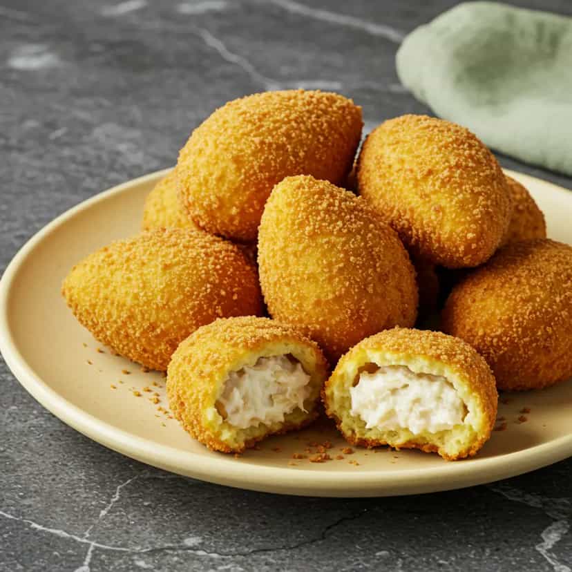 Foto deliciosa de Coxinhas de Frango Cremosas pronta para servir - Salgadinhos