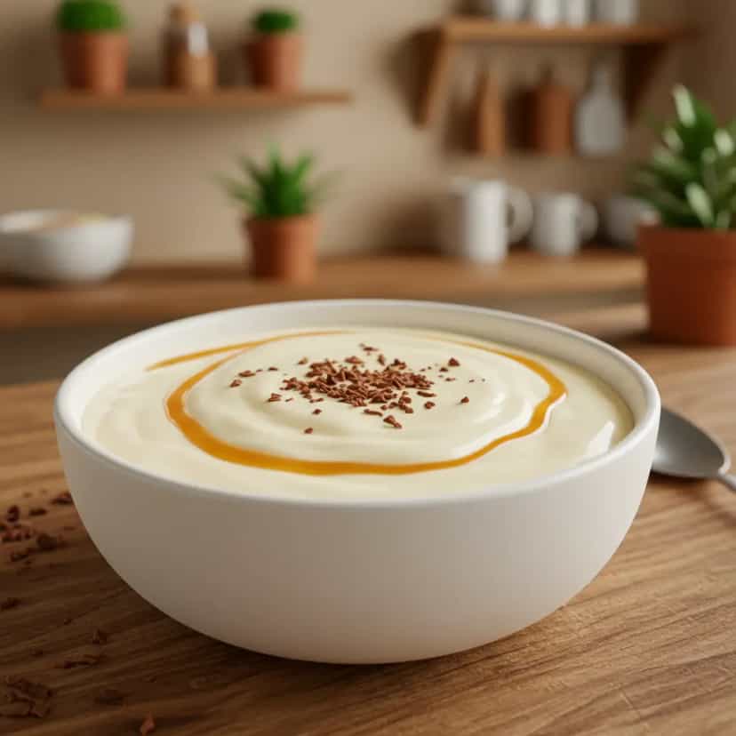 Foto deliciosa de Creme branco para sobremesas pronta para servir - Pudins & Cremes