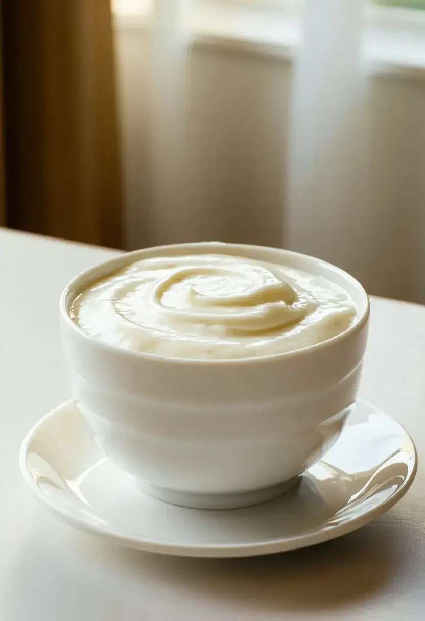 Foto deliciosa de Creme Branco Simples para Sagu pronta para servir - Pudins & Cremes