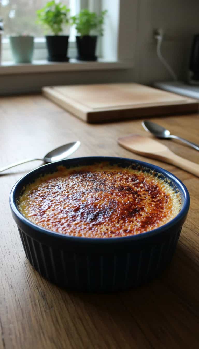 Foto deliciosa de Crème Brûlée Brasileira pronta para servir - Pudins & Cremes