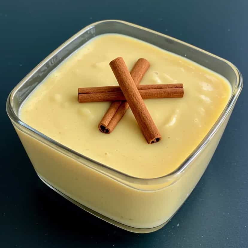 Foto deliciosa de Creme Cremoso de Jaca com Canela pronta para servir - Pudins & Cremes