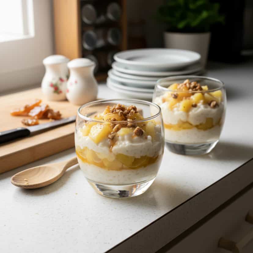 Foto deliciosa de Creme de Abacaxi com Coco pronta para servir - Pudins & Cremes