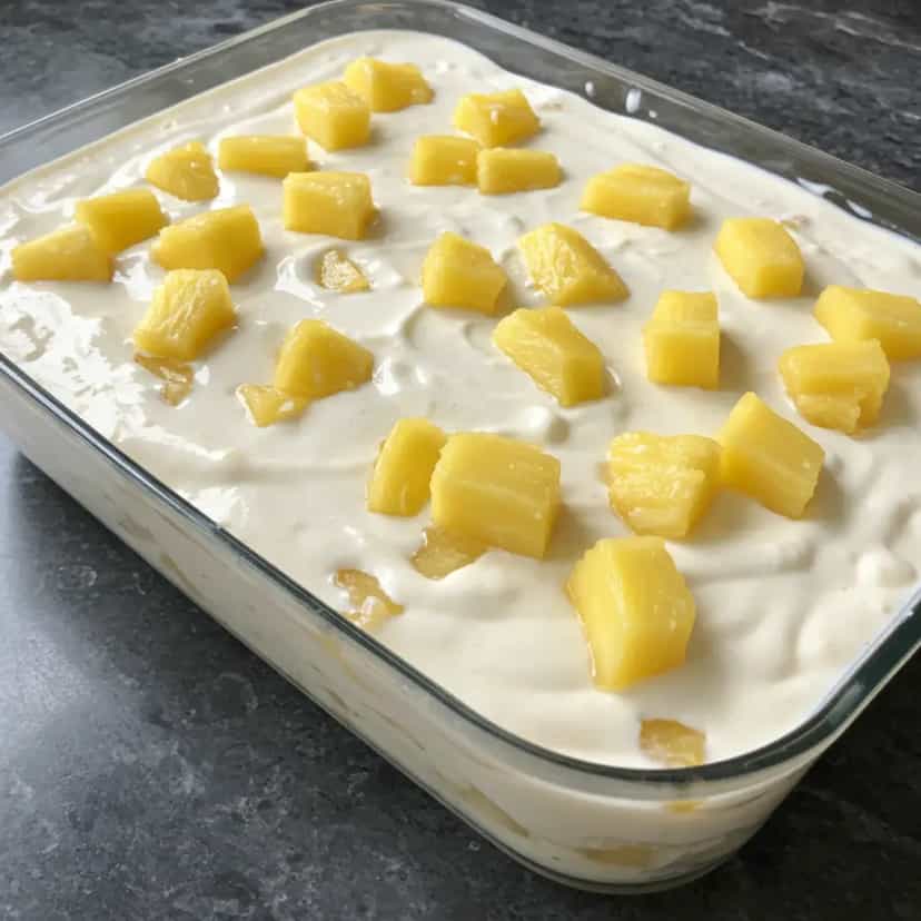 Foto deliciosa de Creme de Abacaxi Tropical pronta para servir - Pudins & Cremes