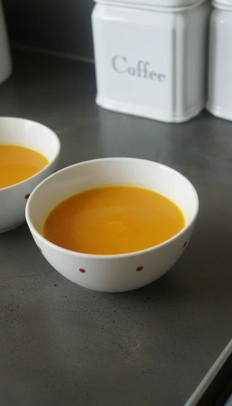 Foto deliciosa de Creme de Cenoura e Batata pronta para servir - Sopas & Caldos