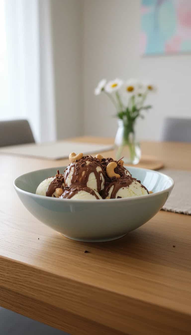 Foto deliciosa de Creme de Chocolate com Castanhas pronta para servir - Pudins & Cremes