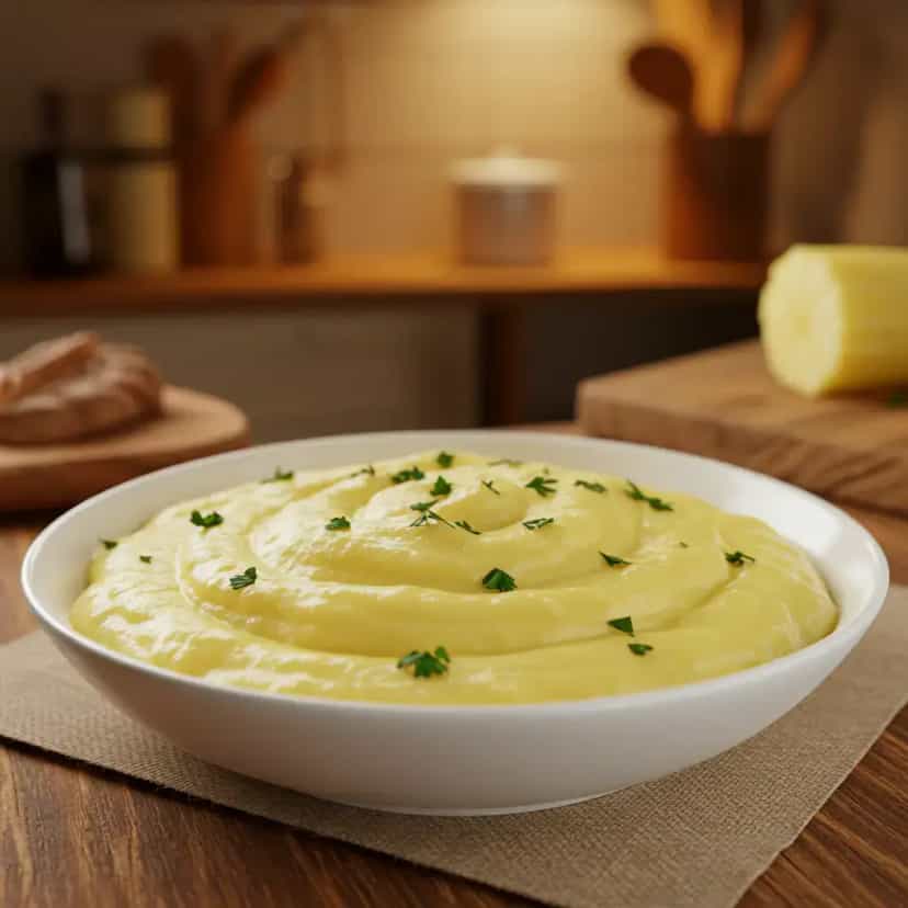 Foto deliciosa de Creme de mandioca pronta para servir - Sopas & Caldos