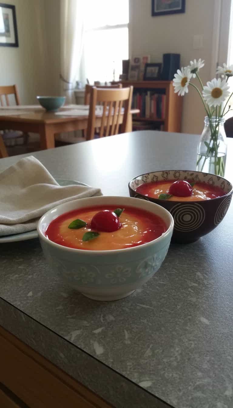 Foto deliciosa de Creme de Manga Refrescante pronta para servir - Pudins & Cremes