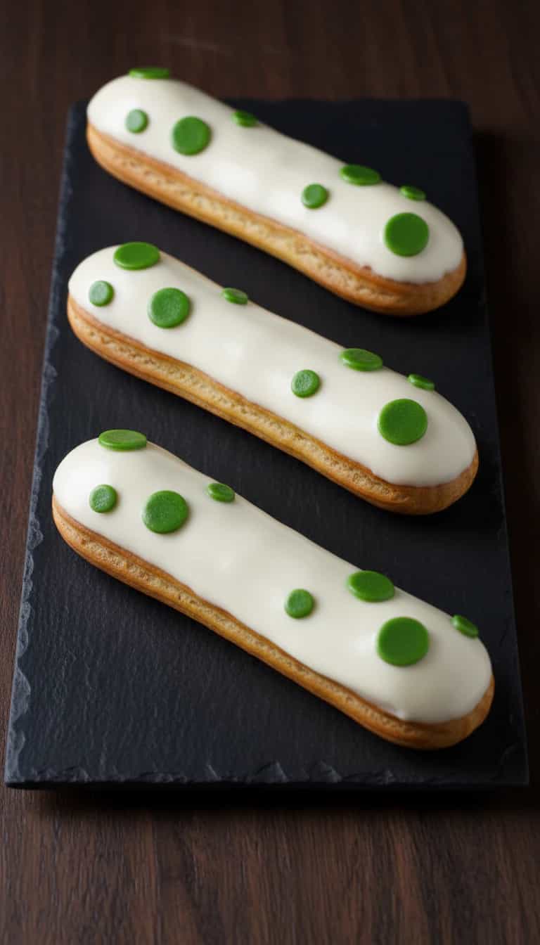 Foto deliciosa de Creme de Menta para Rechear Bombas pronta para servir - Pudins & Cremes