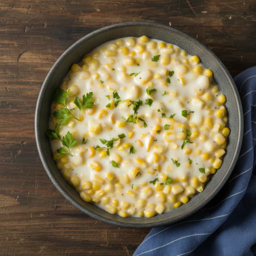 Foto deliciosa de Creme de Milho Cremoso pronta para servir - Almoço & Jantar
