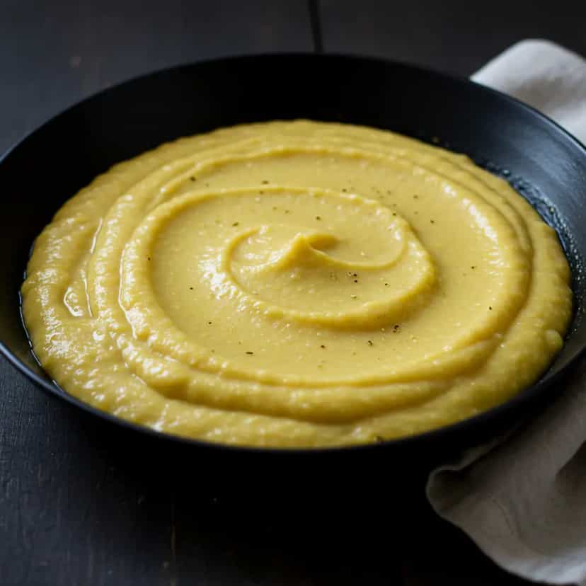 Foto deliciosa de Creme de Milho cremoso com Requeijão pronta para servir - Almoço & Jantar