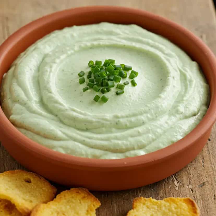 Foto deliciosa de Creme Leve de Abacate com Ricota pronta para servir - Pastas & Patês