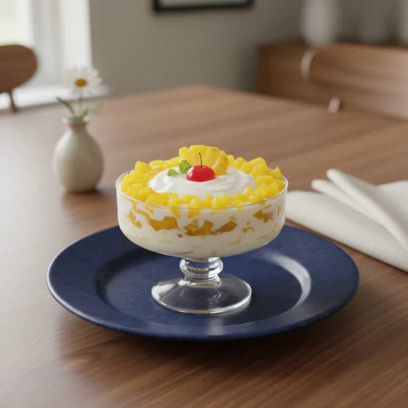 Foto deliciosa de Cremoso Gelado de Abacaxi com Rum pronta para servir - Doces Gelados & Sorvetes