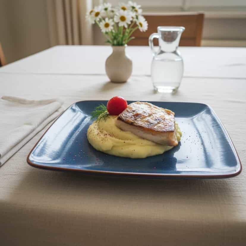 Foto deliciosa de Cremoso Purê de Batata Doce pronta para servir - Almoço & Jantar