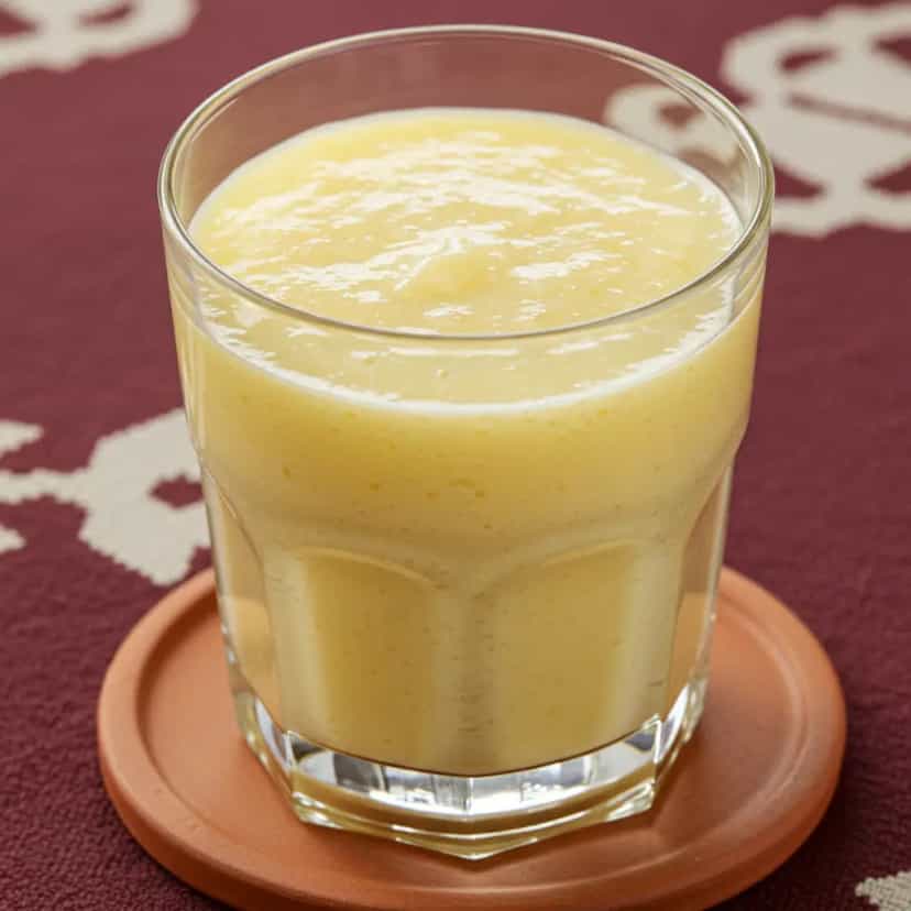 Foto deliciosa de Cremoso Suco de Maracujá com Leite pronta para servir - Sucos & Smoothies