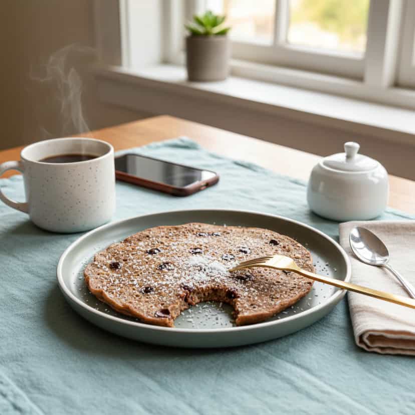 Foto deliciosa de Crepioca de Banana com Cacau pronta para servir - Tapioca & Cuscuz