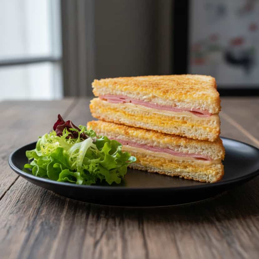 Foto deliciosa de Croque Monsieur pronta para servir - Sanduíches & Hambúrgueres