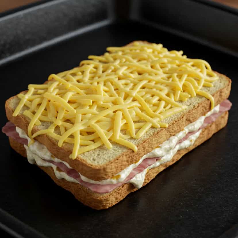 Foto deliciosa de Croque Monsieur pronta para servir - Lanches de Padaria
