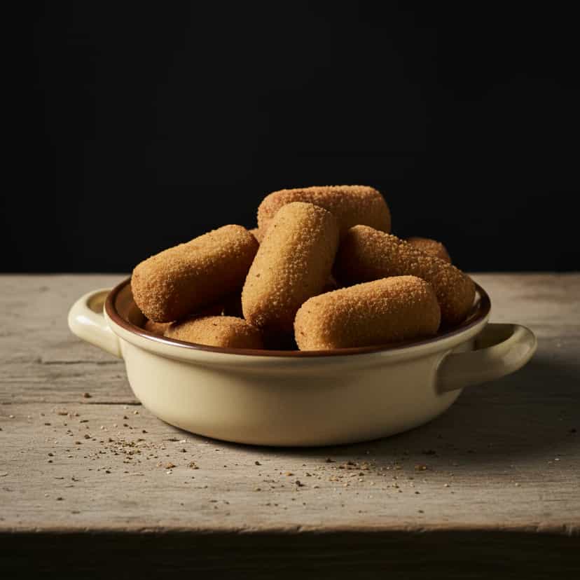 Foto deliciosa de Croquete de Carne pronta para servir - Salgadinhos