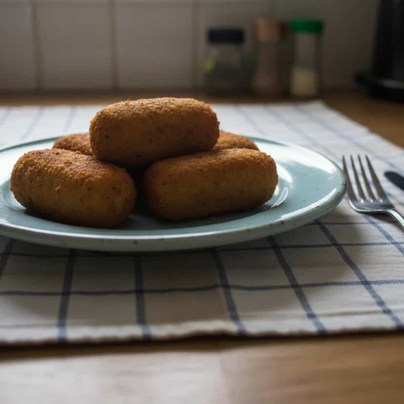 Foto deliciosa de Croquete de Carne pronta para servir - Salgadinhos