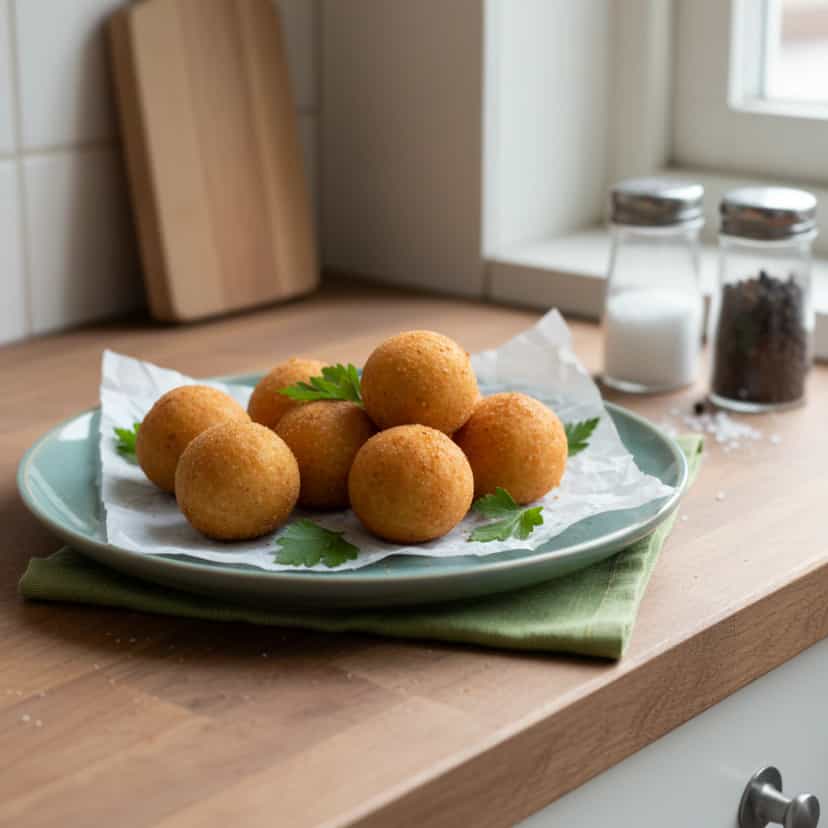 Foto deliciosa de Croquete de Carne pronta para servir - Salgadinhos