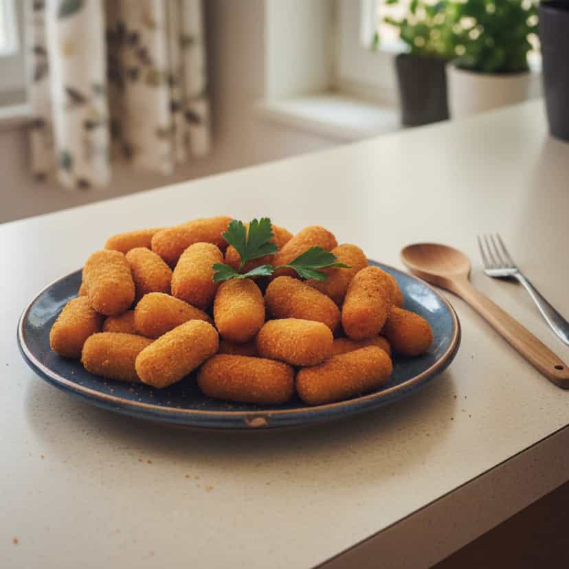 Foto deliciosa de Croquete de Milho Cremoso pronta para servir - Salgadinhos