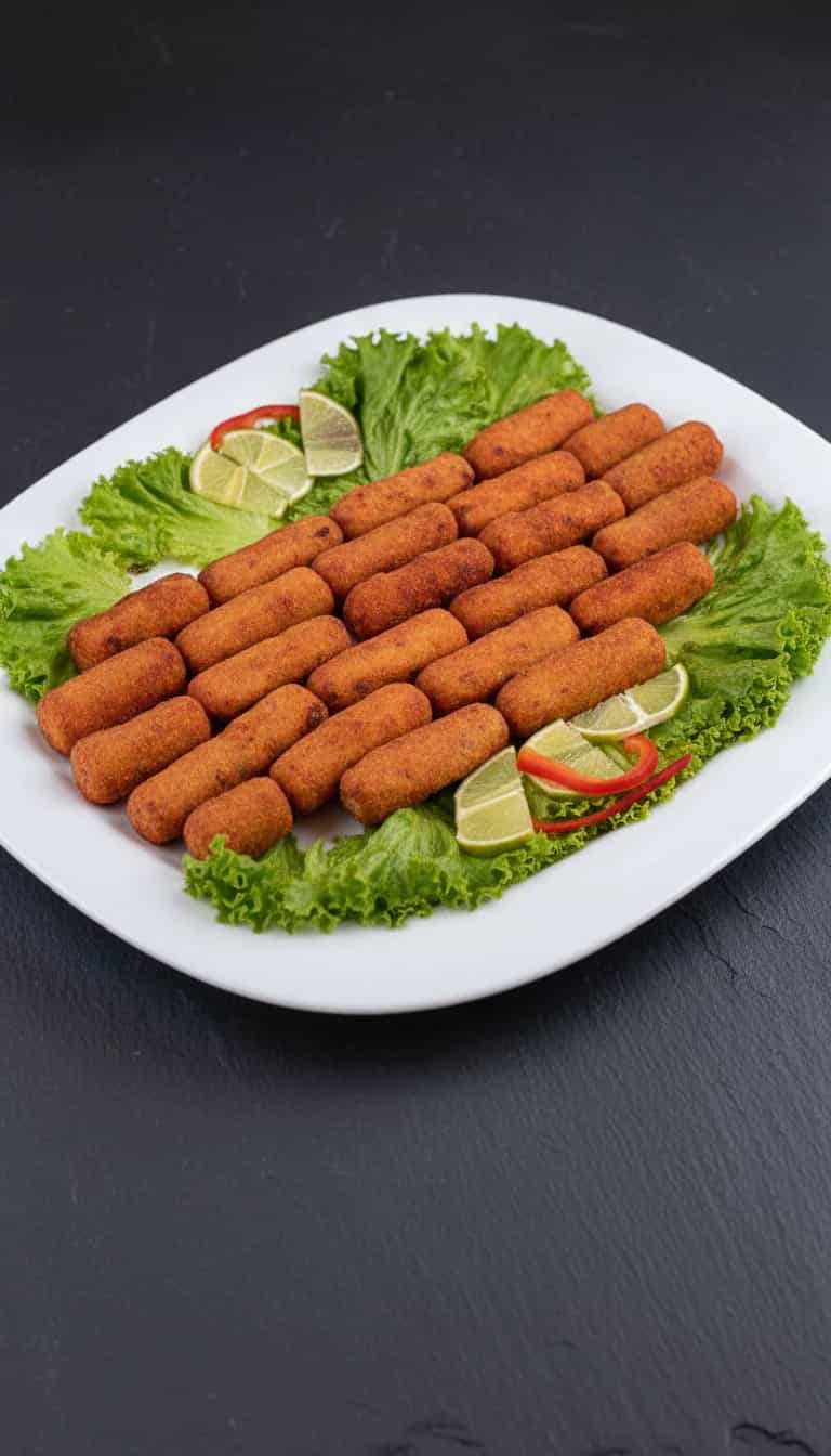 Foto deliciosa de Croquetes de Camarão pronta para servir - Salgadinhos