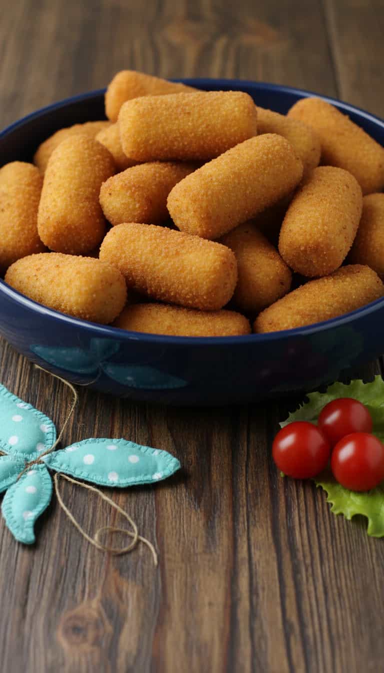 Foto deliciosa de Croquetes de Carne Moída pronta para servir - Salgadinhos