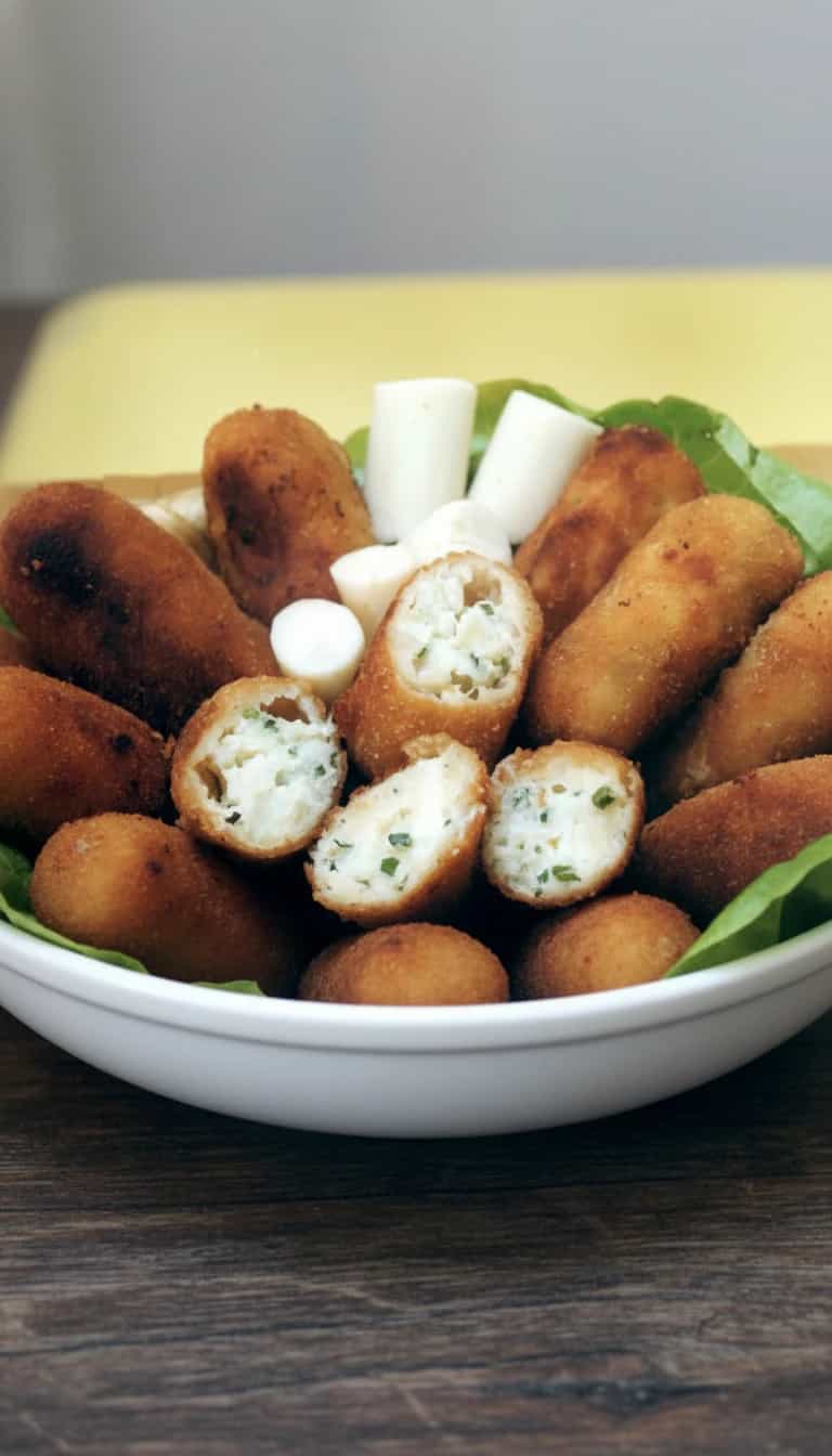 Foto deliciosa de Croquetes de Palmito Cremosos pronta para servir - Salgadinhos