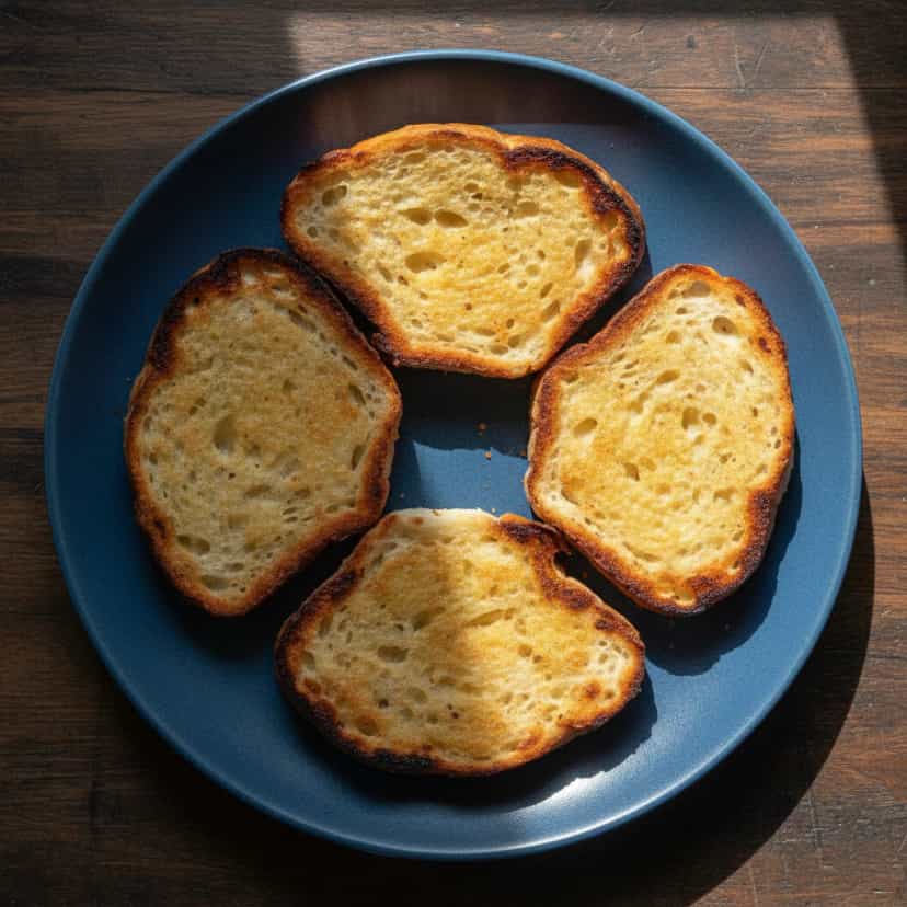 Foto deliciosa de Crostata de Parmesão e Alho pronta para servir - Snacks Assados