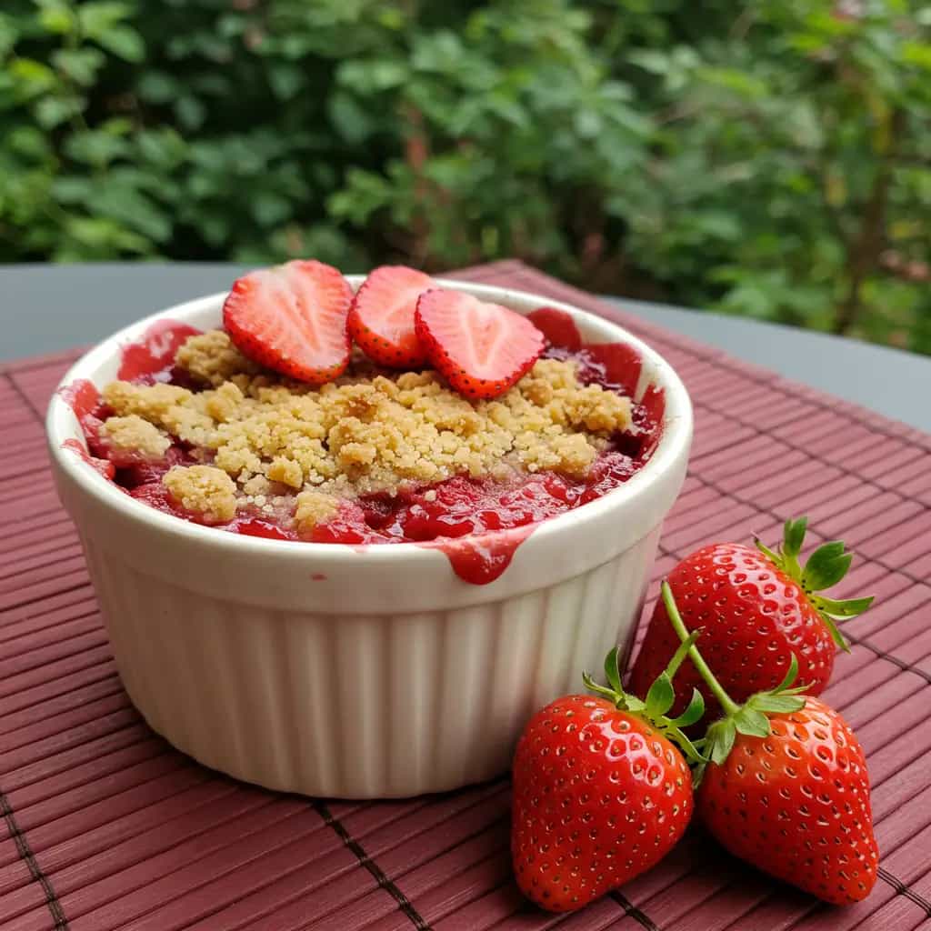 Crumble de Morangos com Aveia