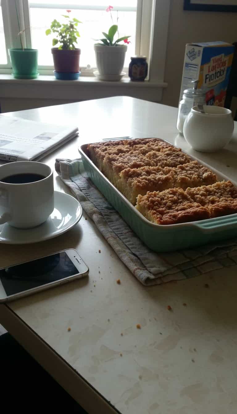 Foto deliciosa de Cuca Caseira de Maçã com Canela pronta para servir - Bolos & Cupcakes