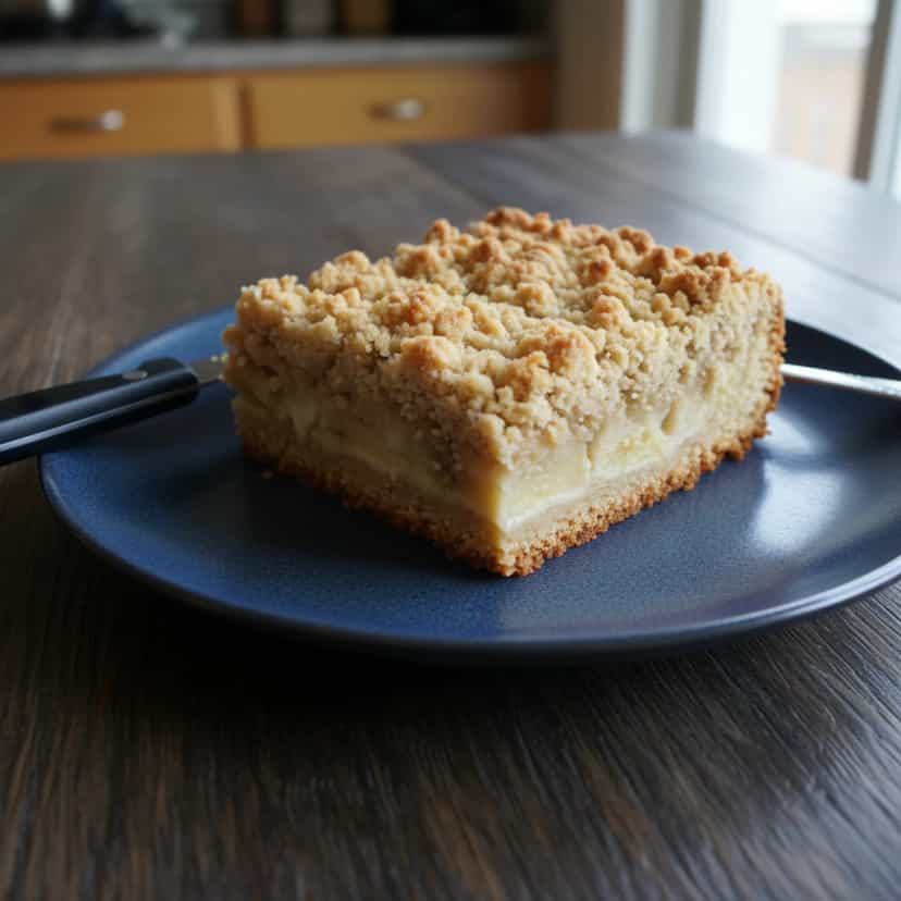Foto deliciosa de Cuca de Banana com Farofa de Canela pronta para servir - Bolos & Cupcakes
