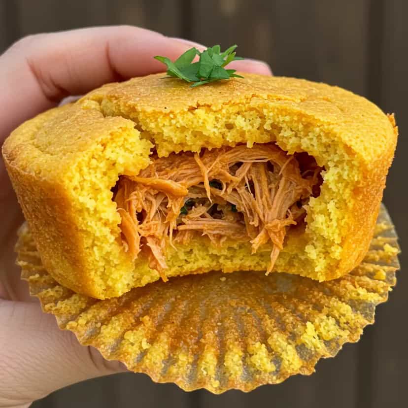 Foto deliciosa de Cupcake de frango com milho pronta para servir - Lanches de Padaria