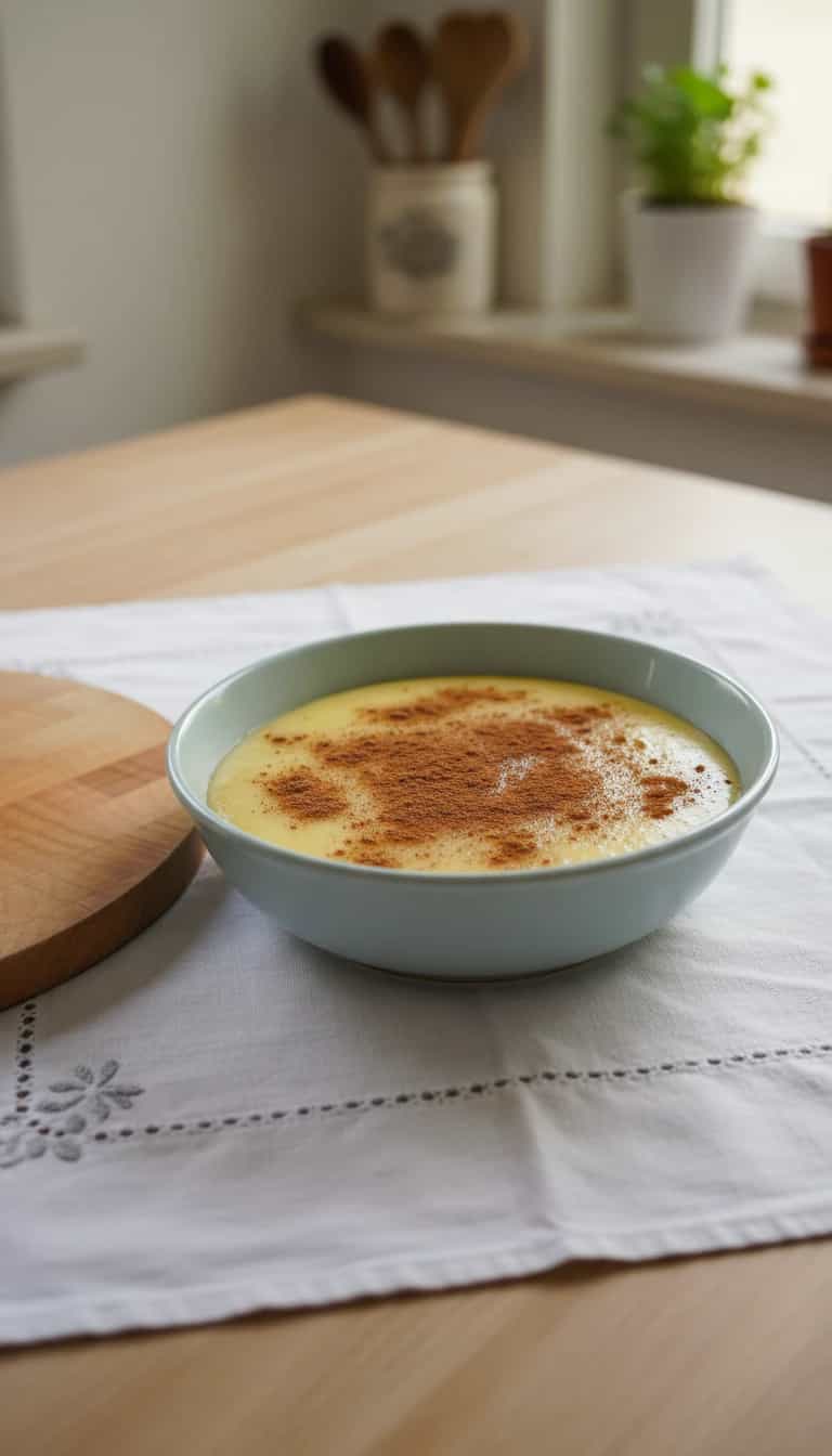Foto deliciosa de Curau Caipira pronta para servir - Pudins & Cremes