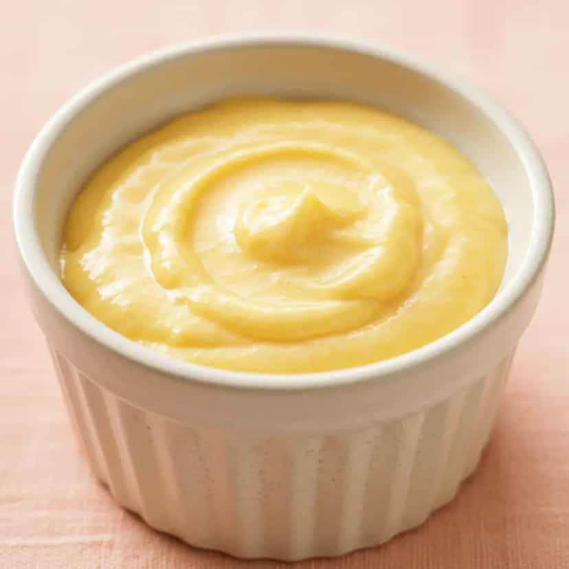 Foto deliciosa de Curau Cremoso de Laranja pronta para servir - Pudins & Cremes