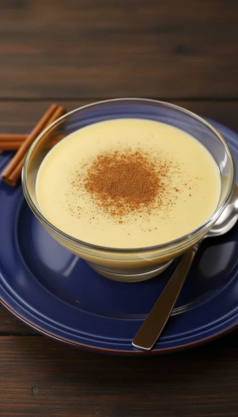 Foto deliciosa de Curau Cremoso de Milho Verde pronta para servir - Pudins & Cremes
