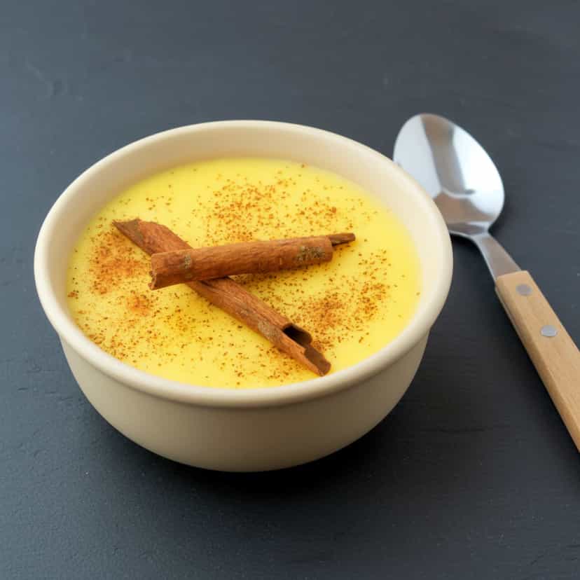 Foto deliciosa de Curau Cremoso de Milho Verde pronta para servir - Pudins & Cremes