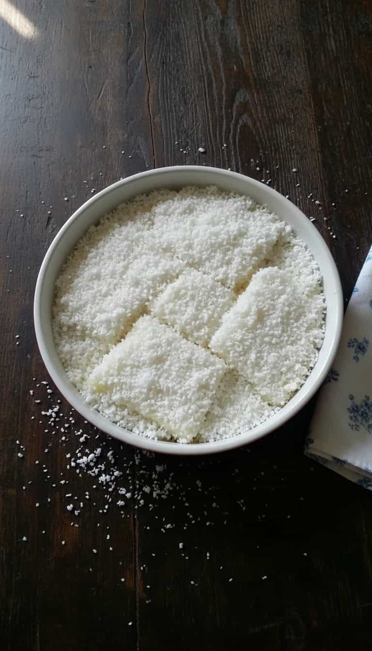 Foto deliciosa de Cuscuz Cremoso de Coco pronta para servir - Tapioca & Cuscuz