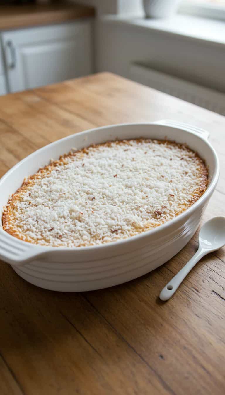 Foto deliciosa de Cuscuz Cremoso de Coco pronta para servir - Tapioca & Cuscuz