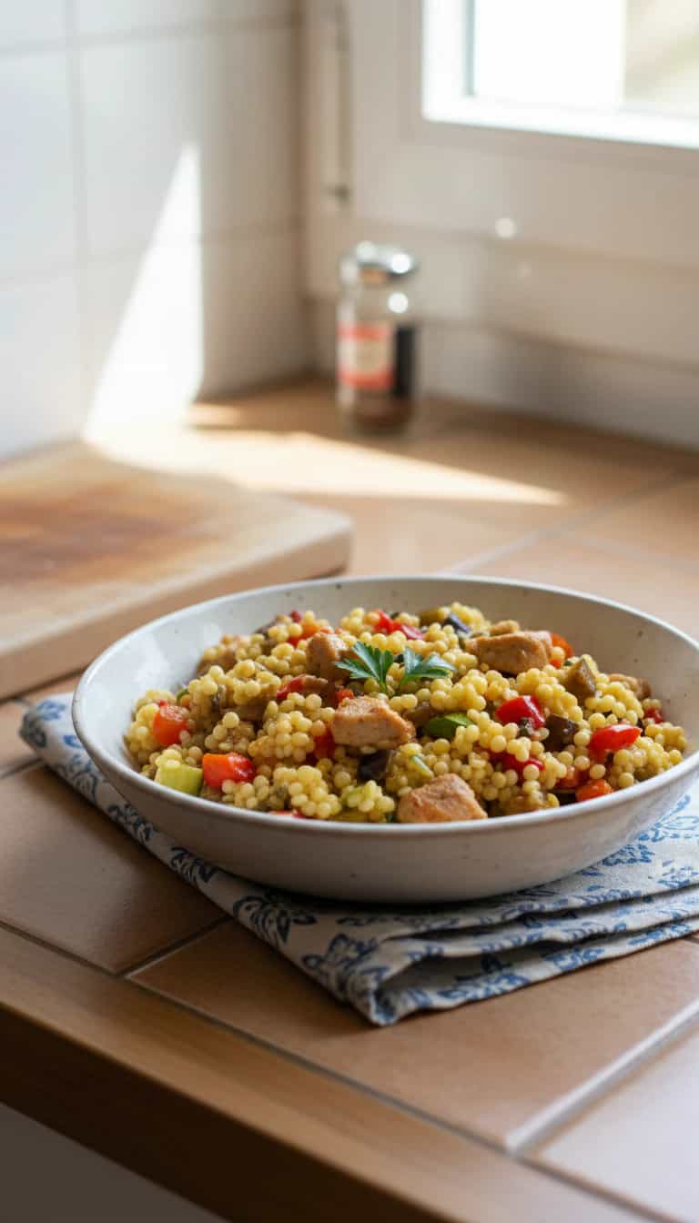 Foto deliciosa de Cuscuz de Natal pronta para servir - Pratos Brasileiros Icônicos